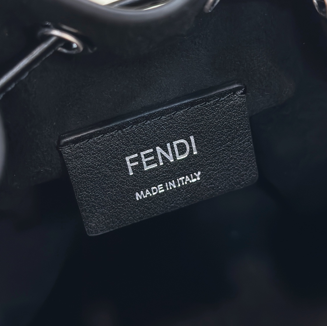 Fendi Mini Mon Tresor Leather Shoulder Bag Black